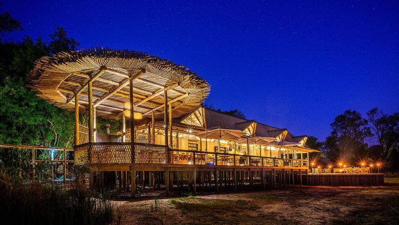 The main lodge area at Kanana Nyana, Ker & Downey Botswana's new four-suite camp opening in the Okavango Delta in October.