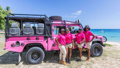 Pink Panther Safari is a women-led tour group in Antigua offered to guests of the Elite Island Resorts.
