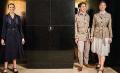 Staff members showcase pieces from Sofitel's new uniform collection, Le Vestiaire, which was created in collaboration with French designer Cordelia de Castellane.