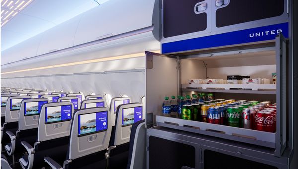 United will place snack bars on its sub-fleet of Airbus A321XLRs and A321neos. United will place snack bars on its sub-fleet of Airbus A321XLRs and A321neos.