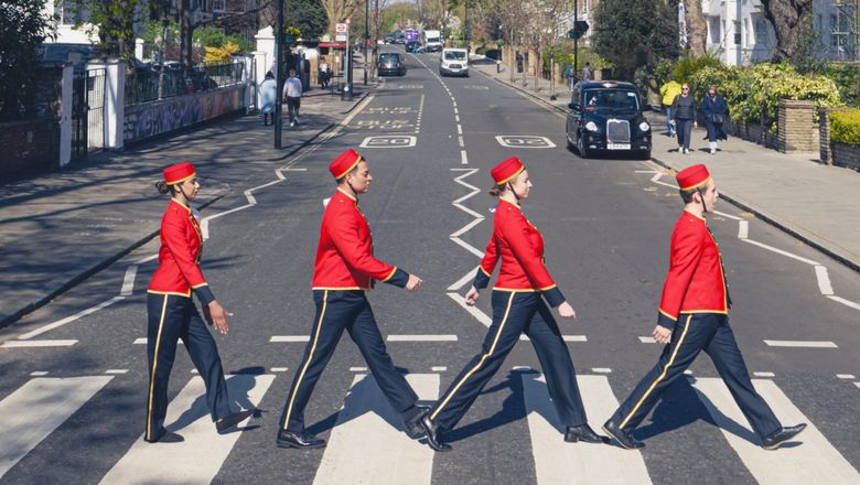 Cunard has a partnership with Abbey Road Studios, where the Beatles recorded most of their music.