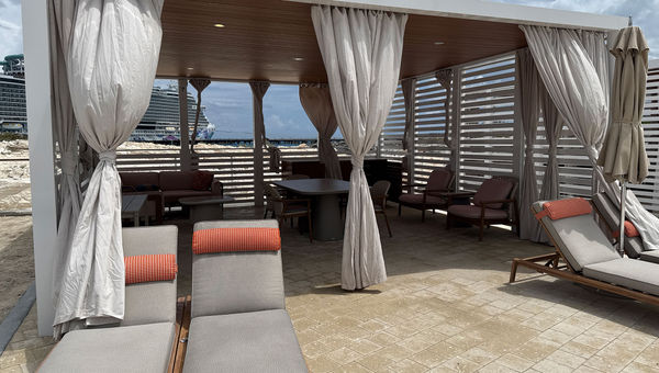 A Great Life Lagoon cabana. A Great Life Lagoon cabana.