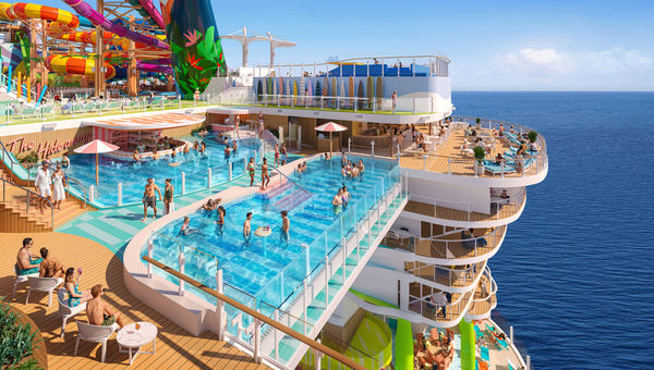 The adults-only Hideaway will have two pools on Hero of the Seas, including what Royal Caribbean calls the largest swim-up bar at sea.