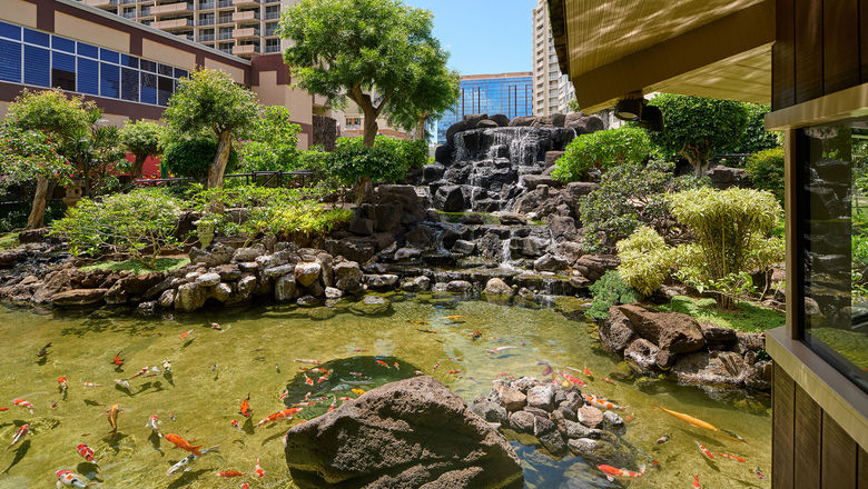 The Pagoda Hotel has completed a propertywide renovation, including its koi pond area.