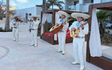A mariachi band plays for a wedding reception at Secrets Playa Mujeres.