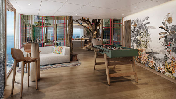 The Ultimate Family Treehouse will have a game room with a foosball table. The Ultimate Family Treehouse will have a game room with a foosball table.
