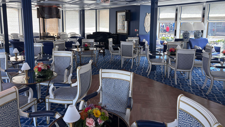 The lounge on the Trafalgar Verity.