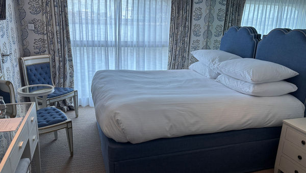 A French balcony stateroom on the Trafalgar Verity.