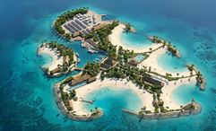 A rendering of Sandy Cay.