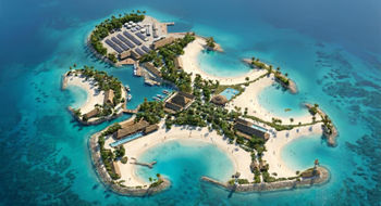 A rendering of Sandy Cay.