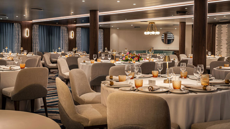 Signature restaurant Amphora has new flooring, furnishings and seating.