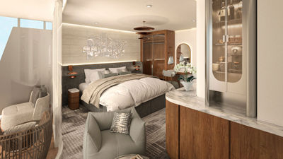 The Vista Balcony Suite will be Celebrity's largest stateroom on river cruise ships, measuring 252 square feet.