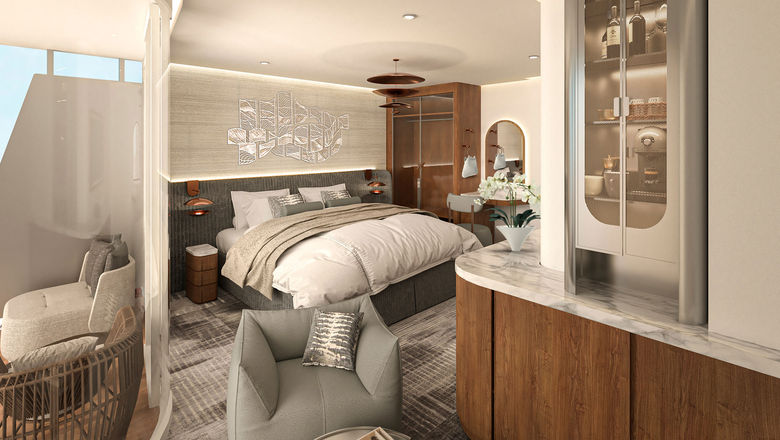 The Vista Balcony Suite will be Celebrity's largest stateroom on river cruise ships, measuring 252 square feet.