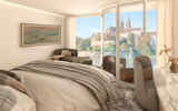 The Balcony stateroom has a private veranda with seating for two.