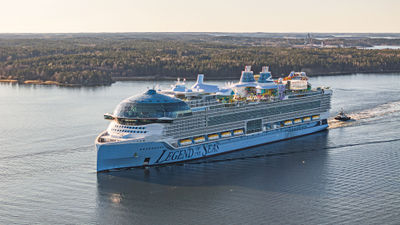 Royal Caribbean's Legend of the Seas, the third Icon-class ship, during its sea trials in April.