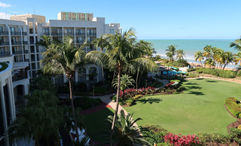 The Marbella Garden area at the Wyndham Grand Rio Mar Rainforest Beach and Golf Resort in Puerto Rico.