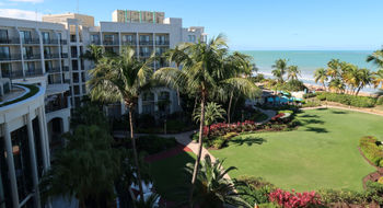 The Marbella Garden area at the Wyndham Grand Rio Mar Rainforest Beach and Golf Resort in Puerto Rico.