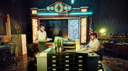 The John Wick Experience at Area15 in Las Vegas immerses guests into the sets and themes of the popular movie franchise, including the Continental’s switchboard.