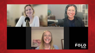 Clockwise from top left: Features editor Emma Weissmann; host Rebecca Tobin; and Darley Newman, the creator of the PBS series "Travels with Darley," talk about the options for travelers exploring the U.S. this summer.