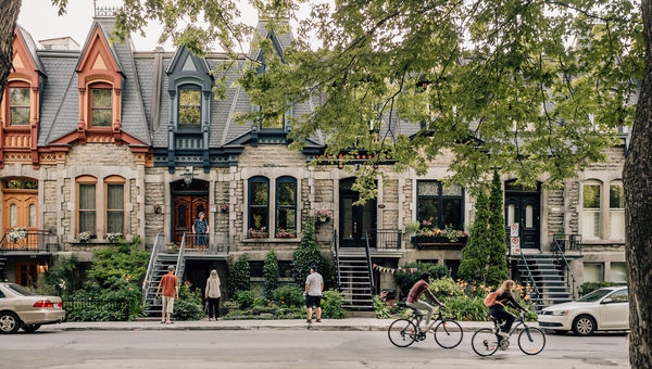 Montreal’s Le-Plateau-Mont-Royal is home to charming Victorian homes with exterior staircases. Montreal’s Le-Plateau-Mont-Royal is home to charming Victorian homes with exterior staircases.