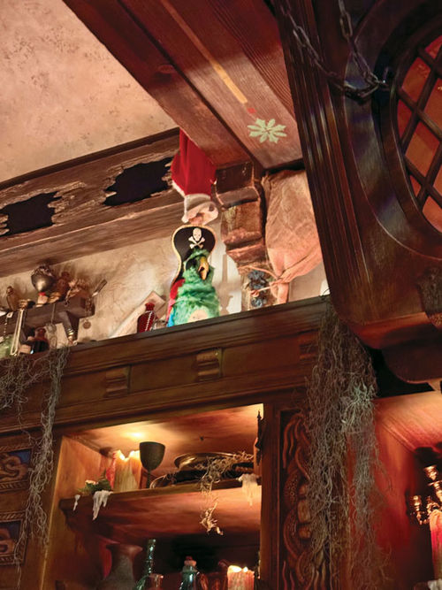 Rummy the parrot, one of the bars main attractions. Rummy the parrot, one of the bars main attractions.