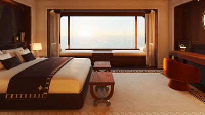 Suites on Orient Express' Corinthian have an art deco style.