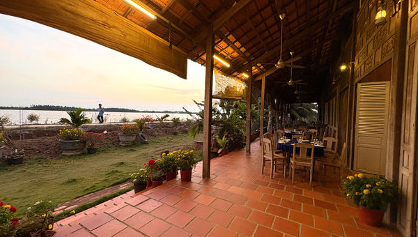 The Ut Trinh Homestay guesthouse on the Mekong River.