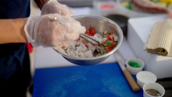 Guests at The Loren can enjoy lionfish two ways: filleted or in a ceviche. The fish are caught by local divers just a few hundred feet offshore from the hotel. Guests at The Loren can enjoy lionfish two ways: filleted or in a ceviche. The fish are caught by local divers just a few hundred feet offshore from the hotel.