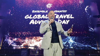 Ensemble president Michael Johnson at the travel agency consortium's Horizons conference in Las Vegas.
