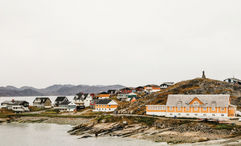 The Nuuk harbor area featured more color than the author anticipated.