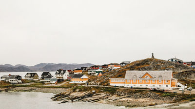 The Nuuk harbor area featured more color than the author anticipated.