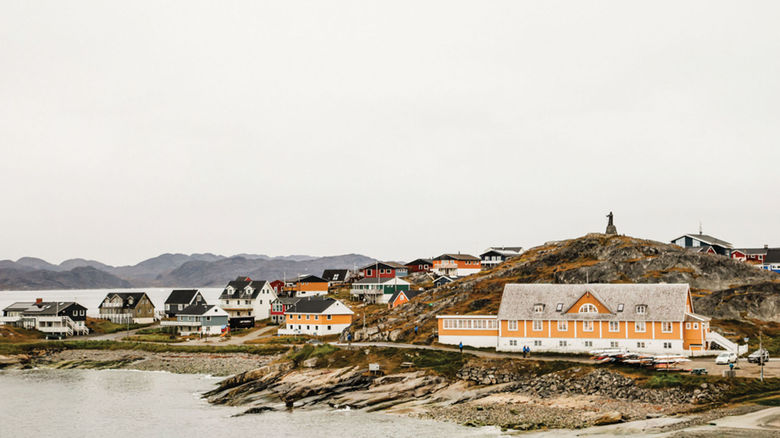 The Nuuk harbor area featured more color than the author anticipated.