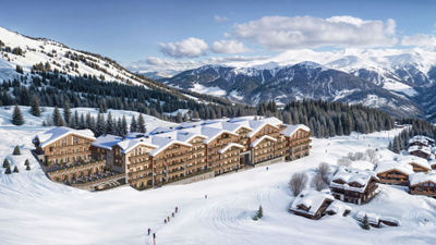 A rendering of the new One&Only Resort and Private Homes opening in Courchevel in 2030.