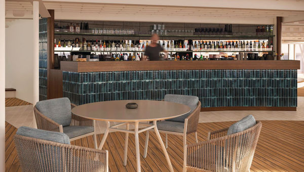 A rendering of a new pool bar coming to the Crystal Serenity. A rendering of a new pool bar coming to the Crystal Serenity.