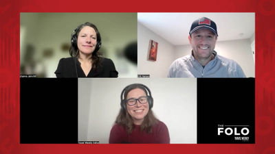 Clockwise from top left: Editor in chief Johanna Jainchill; Erik Hanson of the U.S. Travel Association and host Rebecca Tobin talk about the high stakes for the World Cup and inbound travel and how to change the perception of traveling to the U.S.