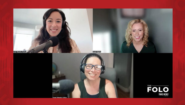 Clockwise from top left: Travel Weekly hotels editor Christina Jelski, Jacki Marks of ALG Vacations and host Rebecca Tobin talk about the latest on travel to Mexico.
