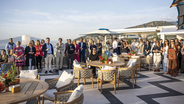 MasterClass attendees and partners on the rooftop of Hotel Mediterraneo Sorrento. MasterClass attendees and partners on the rooftop of Hotel Mediterraneo Sorrento.