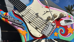 The giant guitar outside the attraction has been repainted in a psychedelic color scheme.