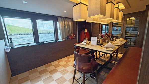 The AmaSofia's wine room is located off the Journeys Restaurant. The AmaSofia's wine room is located off the Journeys Restaurant.