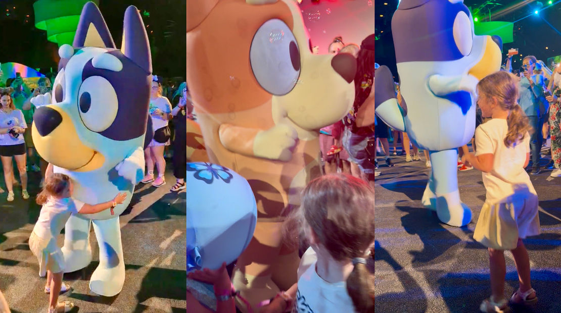 Bluey and her sister Bingo have finally made it to Walt Disney World.