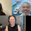 Clockwise: Cruise editor Teri West, Robert Sands, the director of cruise and maritime facilitation at the Bahamas Ministry of Tourism, Investments and Aviation, and Folo host Rebecca Tobin.