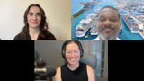 Clockwise: Cruise editor Teri West, Robert Sands, the director of cruise and maritime facilitation at the Bahamas Ministry of Tourism, Investments and Aviation, and Folo host Rebecca Tobin.
