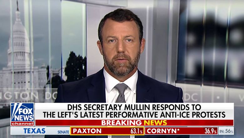 Homeland Security secretary Markwayne Mullin appeared on Fox News' "Hannity" on May 26.