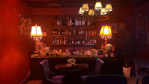 A former guestroom on the ninth floor is now a reservation-only speakeasy decorated to evoke the Prohibition era. A former guestroom on the ninth floor is now a reservation-only speakeasy decorated to evoke the Prohibition era.