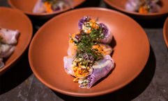 Izakaya, an Asian restaurant at Xela in Tulum, offers contemporary Asian dishes infused with coastal Mexican influences.