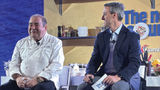 Carnival chief culinary officer Emeril Lagasse (left) with Carnival vice president of food and beverage Juan Fernandez at a June 11 event in New Orleans.
