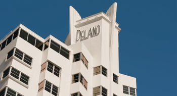 The Delano Miami Beach's restored facade.