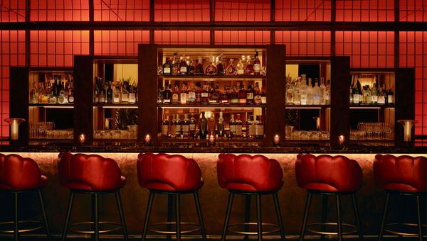 The Rose Bar at the redone Delano Miami Beach.