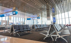 All nine gates in the new Terminal C pier are equipped with electronic boarding technology, which validate boarding passes without agent assistance and also regulate the pace of boarding.