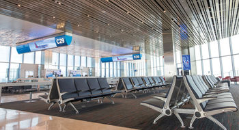 All nine gates in the new Terminal C pier are equipped with electronic boarding technology, which validate boarding passes without agent assistance and also regulate the pace of boarding.